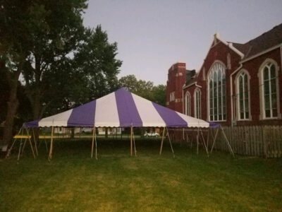 Tent Next To Building